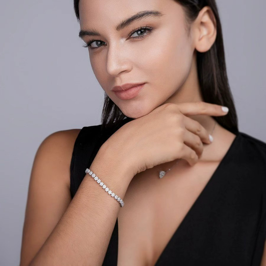 SONGYUN Armband, 925 Silber, Roségold plattiert, Diamant, Damen - Bild 2