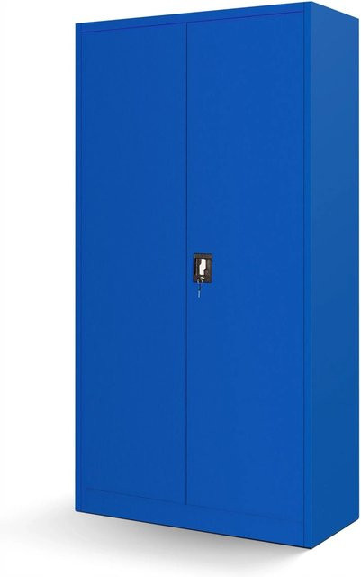 Jan Nowak Werkzeugschrank BRUNO aus Stahl in Blau mit Regalböden und Schloss, H x B x T: 185 x 92 x 50 cm - Bild 1
