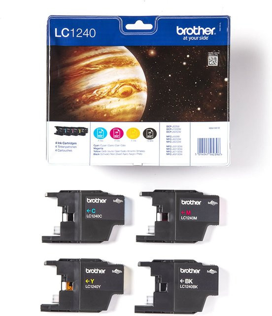 Brother LC1240 Tintenpatronen MultiPack, 4er-Set in Schwarz, Cyan, Magenta und Gelb - Bild 4