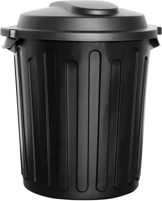 Karat Mülleimer Robin 60L Abfalleimer mit Deckel in Schwarz, geruchsdicht und hygienisch - Bild 1