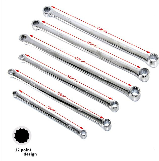 MacWork 6-teiliges Doppelring-Endschlüssel-Set metrisch 8–21 mm - Bild 1