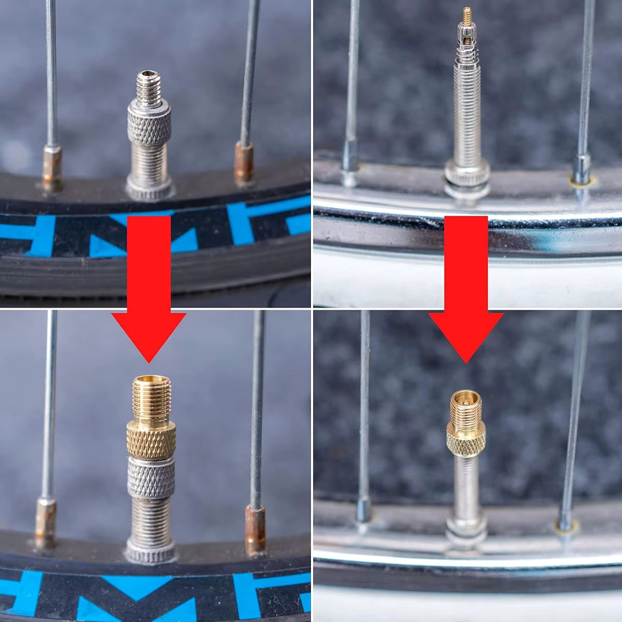 PINMOAP Ventiladapter für Fahrrad und Roller, gold, 5/10 Stück - Bild 5