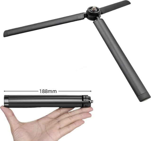 Mini-Stativ aus Aluminiumlegierung in Schwarz für DJI und Zhiyun Feiyu Gimbal als Tischstativ und Handgriff für DSLR-Kameras - Bild 1