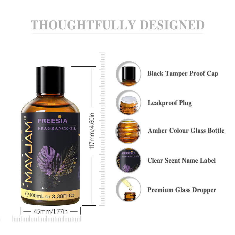 MAYJAM Aromatische Öle Set in Schwarz, 100 ml, Florale Duftöle für Luftbefeuchter und Diffusoren - Bild 3