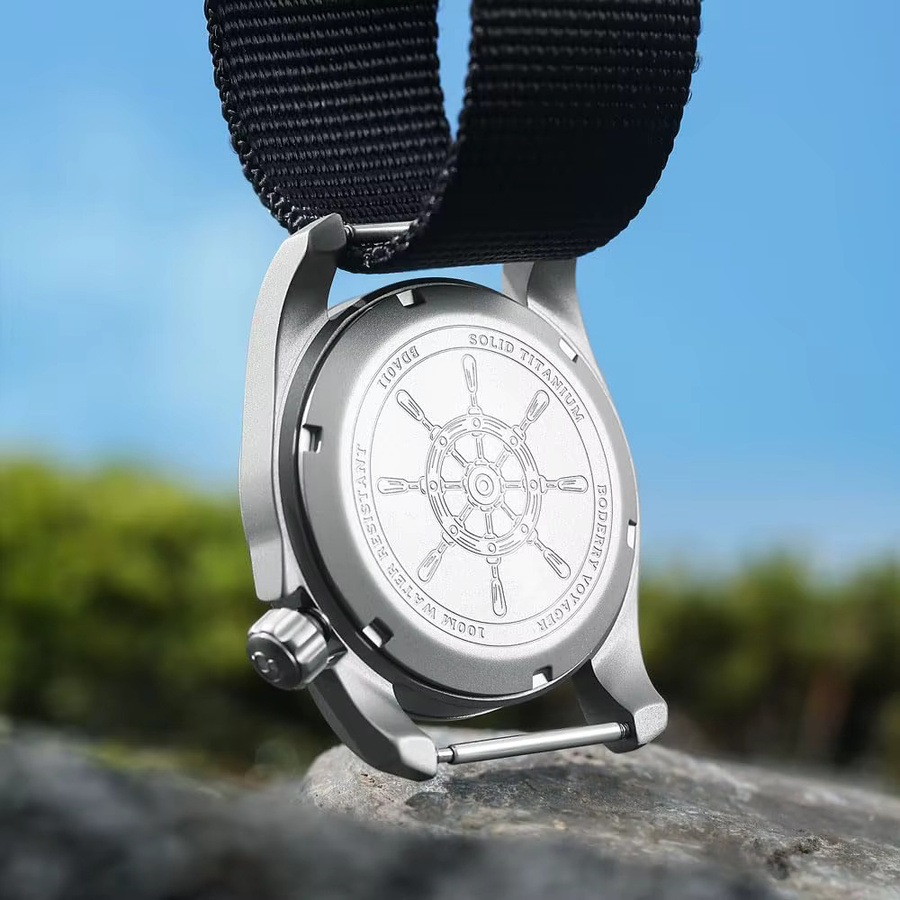 BODERRY Armbanduhr, Automatik, Titan, 40 mm, Textil/NATO, Herren - Bild 4