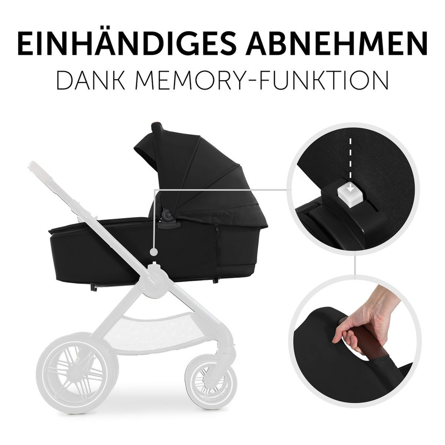 Hauck Faltbare Babywanne Carrycot für Walk N Care Kinderwagen in Black - Bild 3