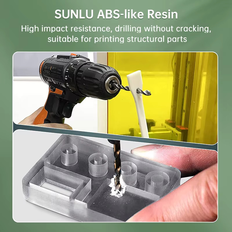 SUNLU UV-Harz ABS-ähnliches Photopolymer für LCD-Drucker, 2 kg, Beige - Bild 3