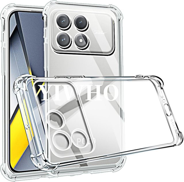 Transparente Handyhülle für Xiaomi Poco F8 Pro und F8 Ultra mit weicher Rückseite - Bild 1