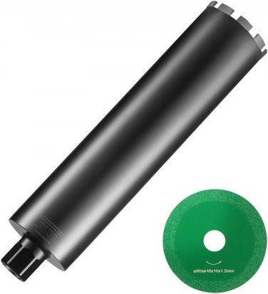 VEVOR Diamant-Kernbohrer für Beton und Ziegel, Durchmesser: 10,8 cm, Bohrtiefe: 47,0 cm, Farbe: Grau - Bild 1