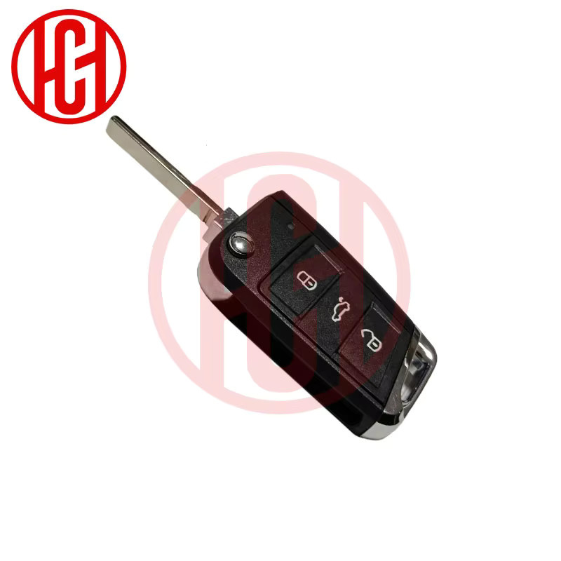 Harleson Fernbedienungs-Autoschlüsselgehäuse 2G6959752D für Volkswagen VW Golf Polo T-Cross Skoda Seat Hu162t 3-Tasten in Schwarz - Bild 3