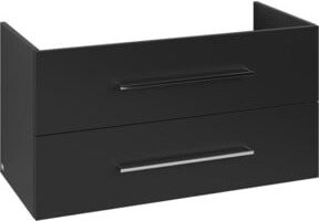 Villeroy & Boch Waschtischunterschrank Avento in Schwarz Matt, Wandmontage, B/T/H: 98 x 51,4 x 48,4 cm - Bild 1