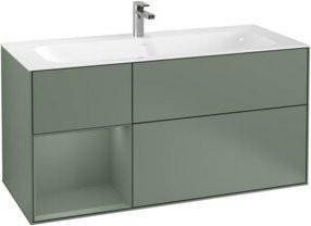 V&B Waschtischunterschrank Finion mit Wandbeleuchtung, Farbe: Lackiert, Breite: 119,6 cm, Tiefe: 49,8 cm - Bild 1