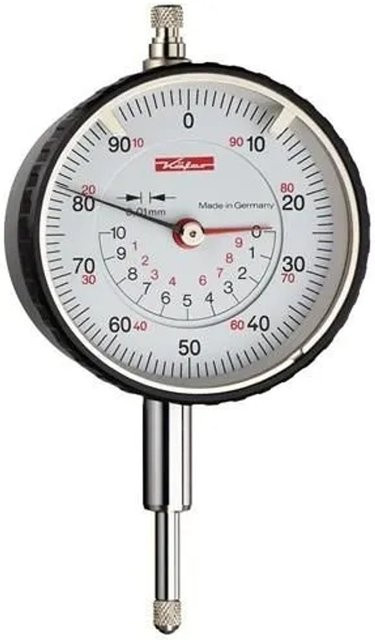 KÄFER Messuhr M2 TK mit 10 mm Messbereich und 0,01 mm Auflösung, konzentrische Anzeige, silber, Edelstahl - Bild 1