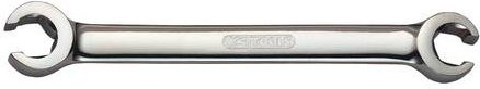 KS Tools CHROMEplus Abgewinkelter Doppel-Ringschlüssel aus Chrom-Vanadium, Farbe: Silber, Schlüsselweite: 8x12mm - Bild 1