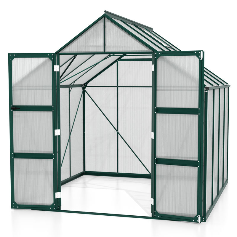 Vitavia Gewächshaus Domus 6700 in Smaragdgrün mit 6,7 m² Fläche und 6 mm Polycarbonat-Verglasung - Bild 2