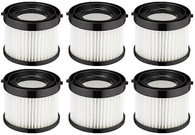 6er-Pack Ersatz-HEPA-Filter für Milwaukee 49-90-0160 und 0882-20 M18 Kompakt-Staubsauger in Schwarz und Weiß - Bild 1