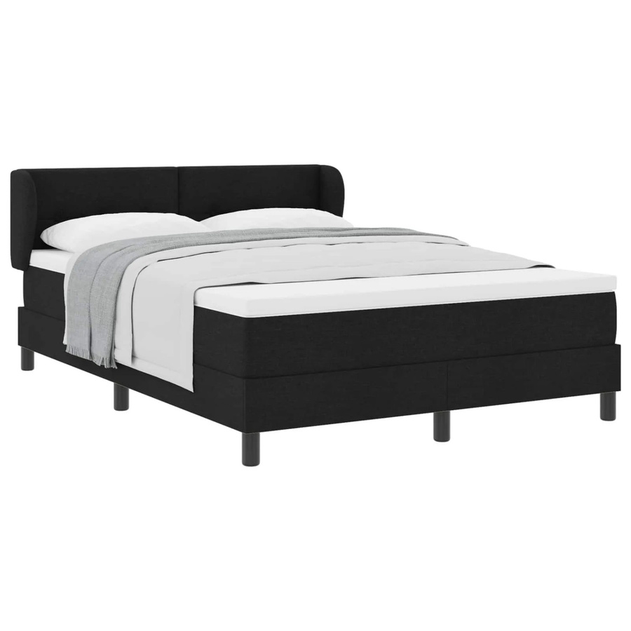 vidaXL Boxspringbett mit Matratze und Taschenfederkern in Schwarz, Breite: 160 cm, Tiefe: 200 cm, Höhe: 163 cm - Bild 2