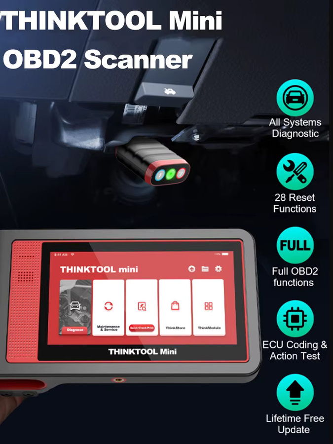 THINKCAR Thinktool Mini 2 OBD2-Diagnosetool in Schwarz mit Systemdiagnose und 28 Resets - Bild 4