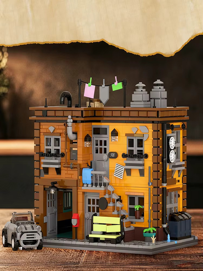 Yangkili Street View Ashlef's 2-Story Haus, Modell Bausteine, Set - Bild 6