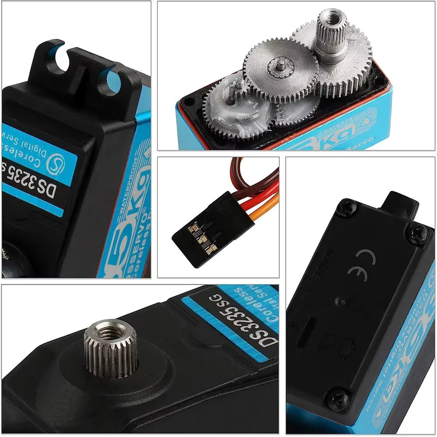 wishiot Kernloser digitaler Servomotor, Metall, Schwarz - Bild 1