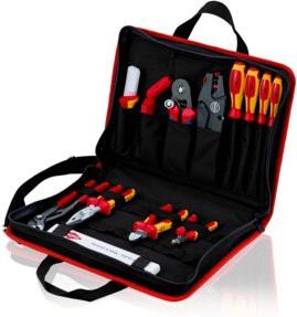 Knipex Werkzeugtasche Kompakt Elektro 14-teilig Schwarz-Rot B/T/H: 410 x 290 x 60 cm - Bild 2