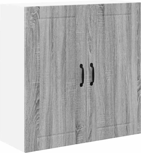 vidaXL Küchenschrank in Grau mit mattem Finish, Wandregal aus Holzwerkstoff mit Schranktüren, B/T/H: 80 x 31 x 80 cm - Bild 1