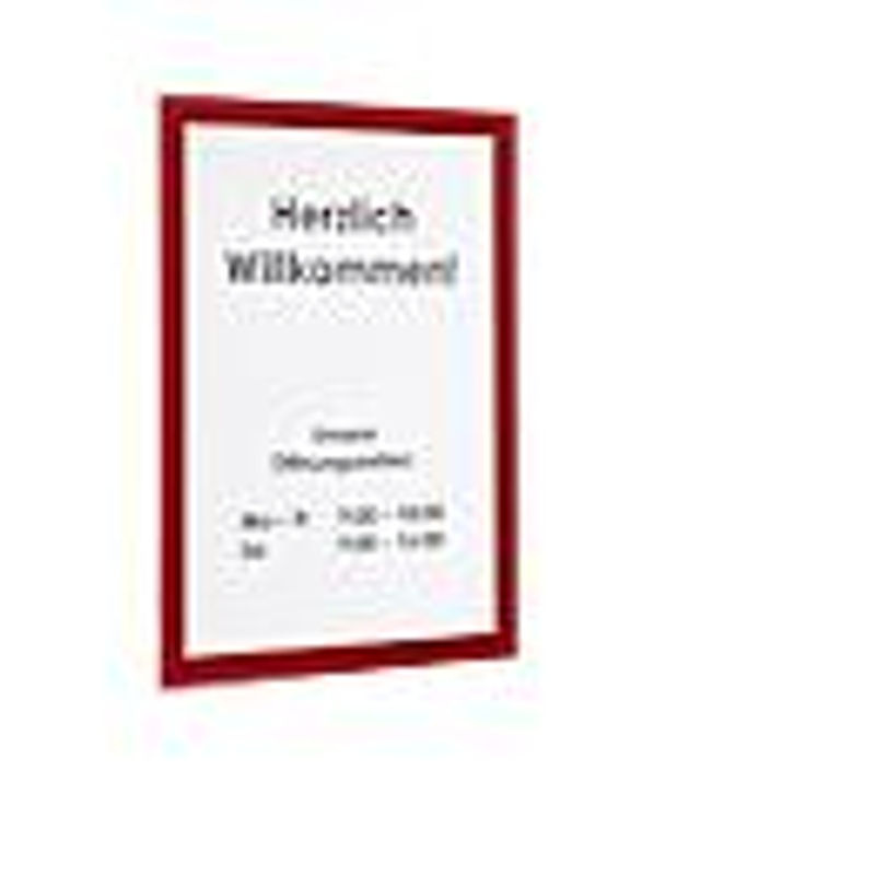 Durable Inforahmen Duraframe DIN A4, 10 Stück, rot, wandmontiert mit aufklappbarer Front - Bild 3