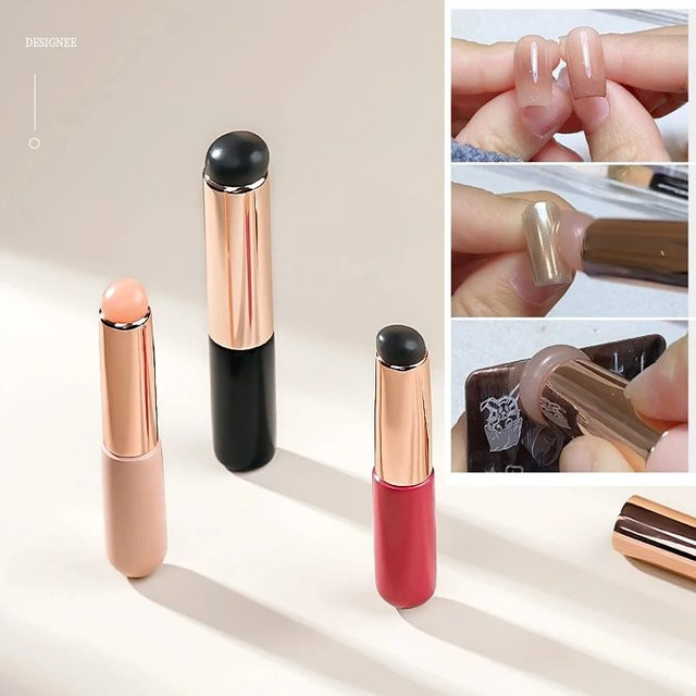 CHUNSHU Nail Art Silikon Applikator Stick, Clear pink, Glänzend - Bild 1