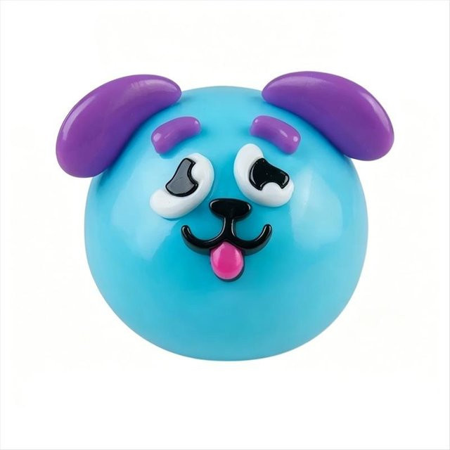 DIY Kawaii Emoticons Hundegesicht Tausch Squishy Knetspielzeug, Bunter Ball - Bild 1