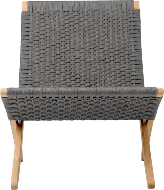 Carl Hansen & Søn MG501 Cuba Outdoor Chair aus Teakholz mit grauem Flachseil - Bild 1