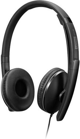 Lenovo Gen 2 On-Ear Headset kabelgebunden USB-C Schwarz - Bild 1