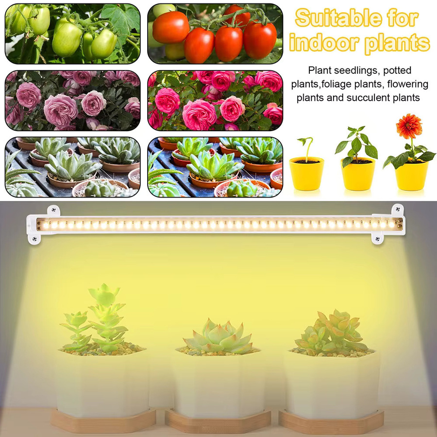 KEBINCPLED LED Pflanzenwachstumslampe mit Vollspektrum, dimmbar und mit Timer, USB-Betrieb, Weiß - Bild 2