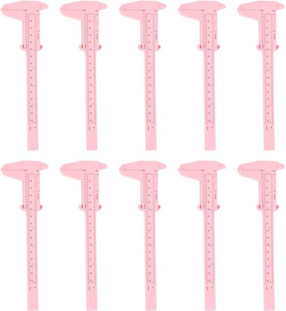 Koogeelife Augenbrauen Microblading Lineal, 150mm, rosa, 10 Stück - Bild 1