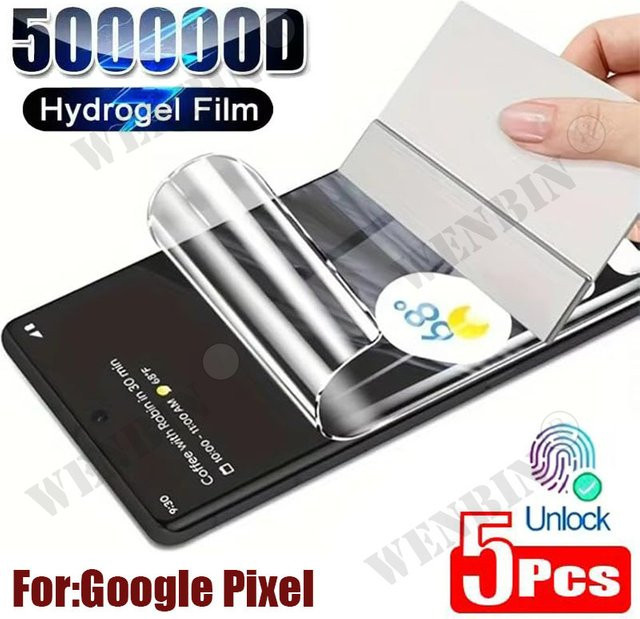 5 Stück Hydrogel-Displayschutz Folie für Google Pixel 11 10 9 8 7 6 Pro XL und Pixel 9A 8A 7A 6A in Transparent - Bild 1