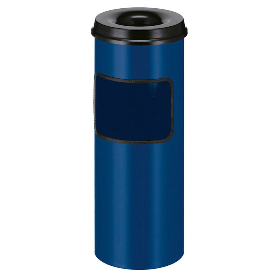 PROREGAL Runder Kombischäfer mit feuerlöschendem Oberteil, Blau und Schwarz, H: 64,2 cm, Ø: 24,3 cm, 30 Liter - Bild 2