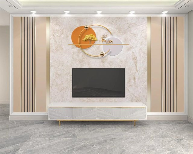 beibehang Moderne geometrische Hintergrundtapete für Schlafzimmer und Wohnzimmer in minimalistischem Design - Bild 1