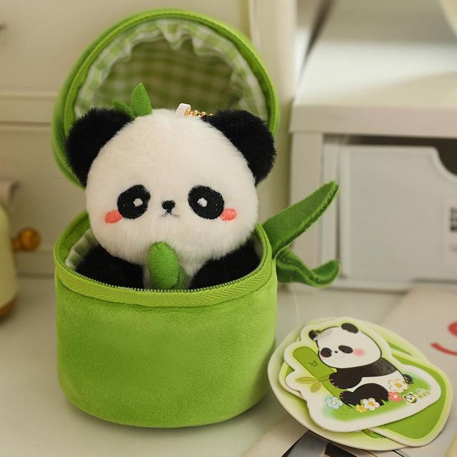 Kidsly Bambus-Panda-Plüschtier, 10 cm, grün - Bild 1