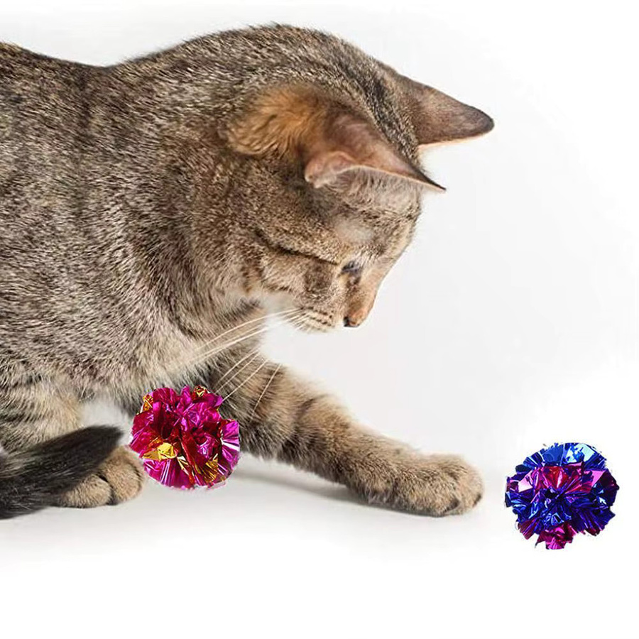 Bunte Knisterbälle für Katzen, interaktives Spielzeug, 5,5cm - Bild 4