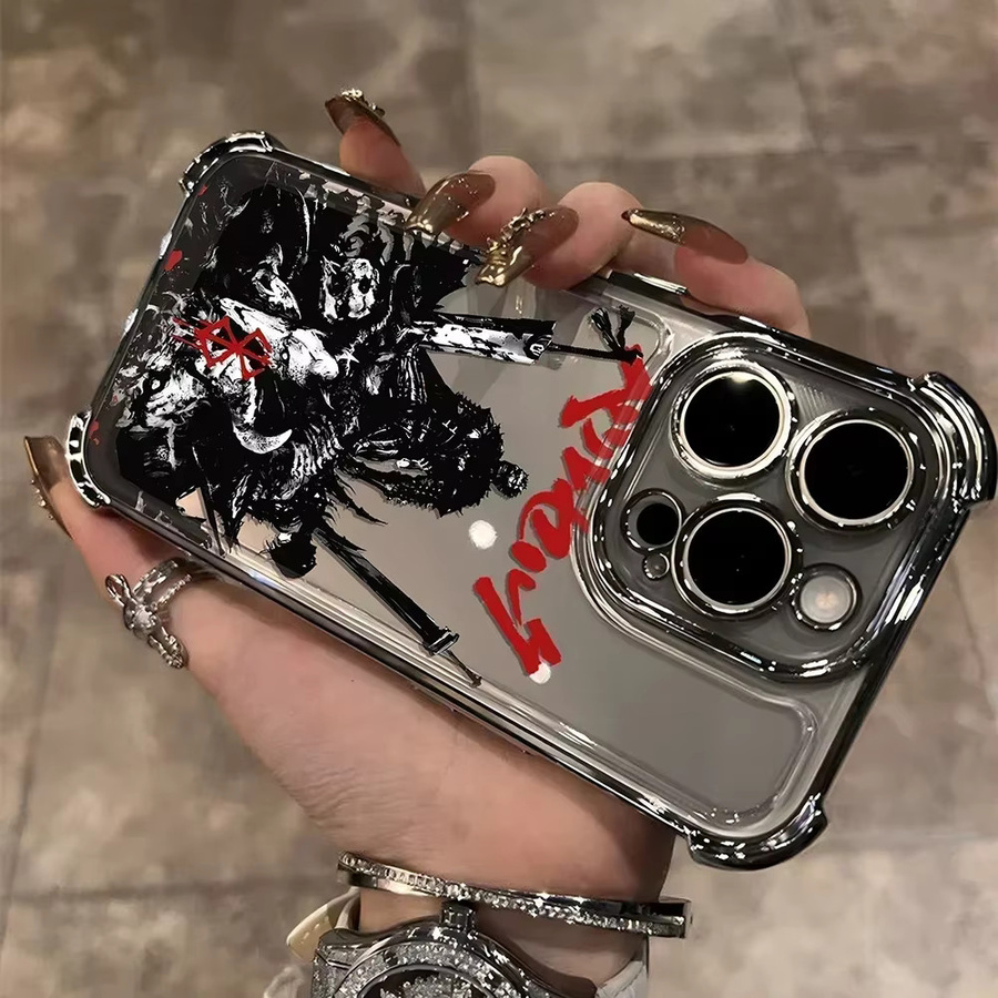 TOPTOY Berserk Guts Hot Blood Anime Schutzhülle für iPhone 11 bis 16 Pro Max mit Airbag-Schutzfunktion - Bild 2