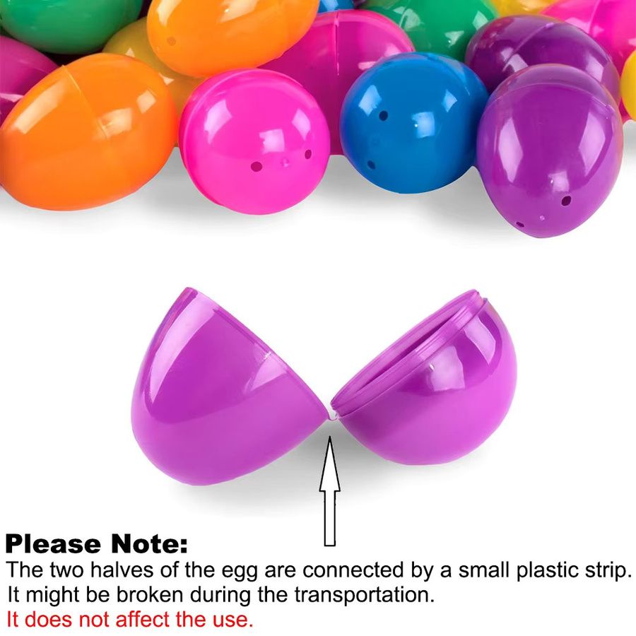 EsenTroye Bunte Ostereier aus Kunststoff zum Befüllen für Kinder und Osternspiele, Mehrfarbig - Bild 3