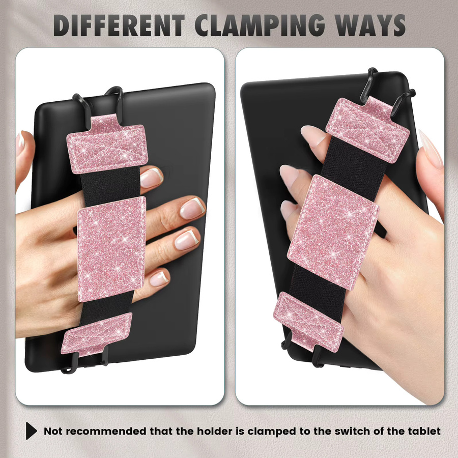 TiMOVO Elastischer Tablet-Handriemen für 6-8 Zoll, Anti-Drop Sicherheits-Halterung für E-Reader, rutschfest, passend für Kindle, Kobo, Voyager, Lenovo und Sony, in Grün oder Pink - Bild 2