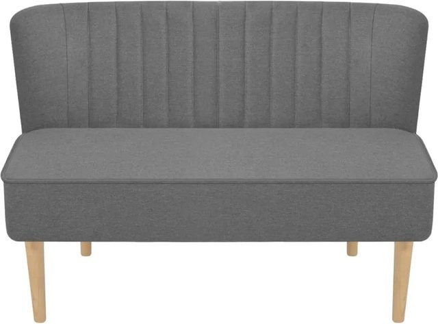 vidaXL Sofa aus Stoff in Hellgrau mit Holzrahmen, B/T/H: 117 x 55,5 x 77 cm - Bild 1