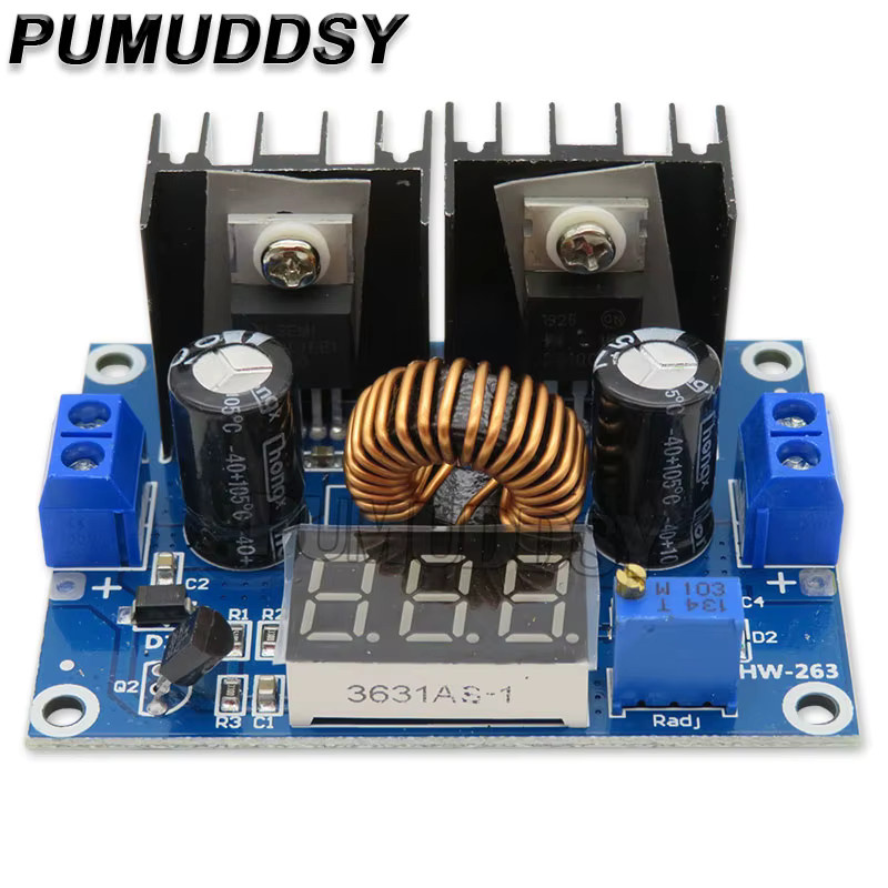 DC-DC Abwärtsspannungsregler XL4016E1 Modul XH-M404 Digital PWM Einstellbar 4-40V 8A 200W in Blau - Bild 3