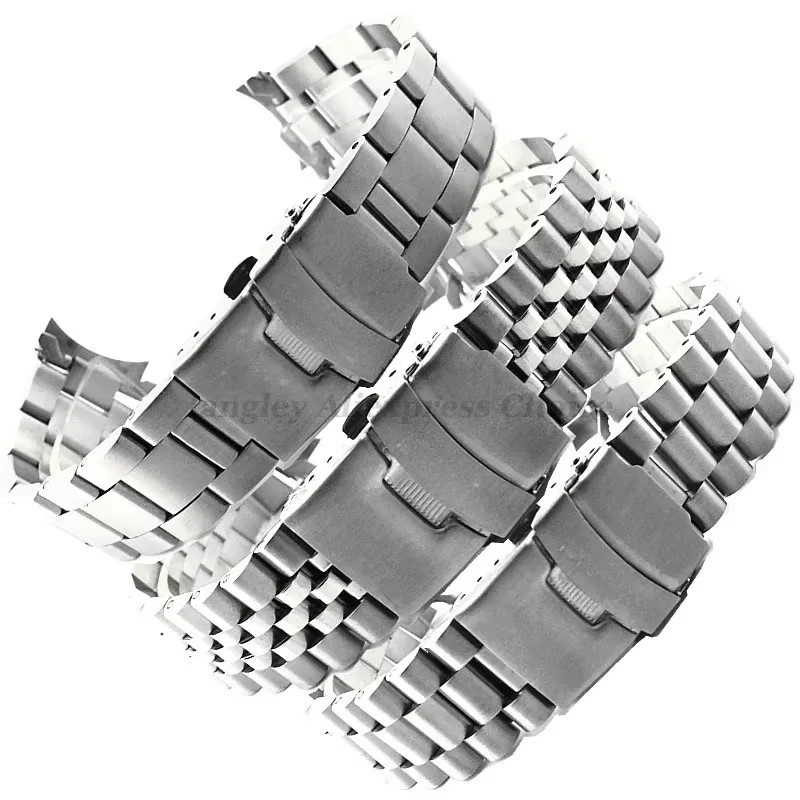 langley Uhrenarmband Edelstahl, Silber, Herren, 20 mm, 22 mm - Bild 2