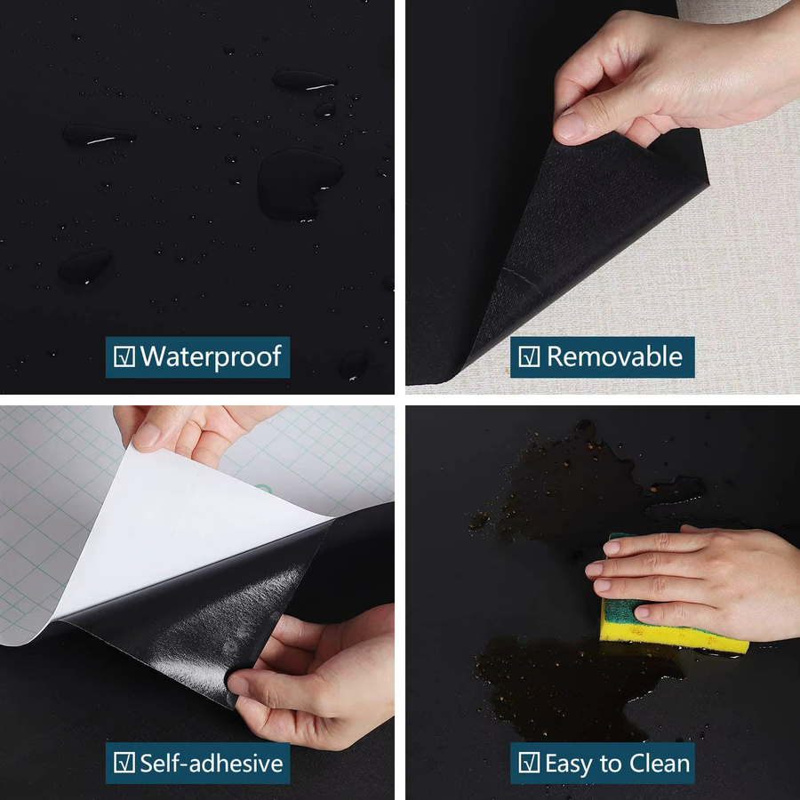 Renovatio Selbstklebende PVC-Tapete in Schwarz, Matt, Breite: 40 cm - Bild 2