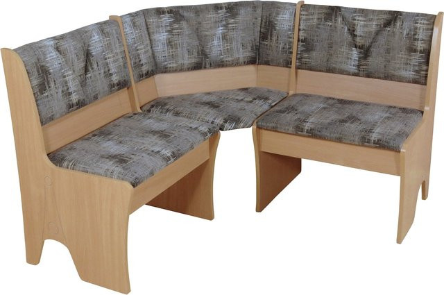 Eckbank Dunja von Möbel Direkt Online in Nuss Dunkel mit Melaminplatten B/T/H: 124 x 124 x 124 cm - Bild 1