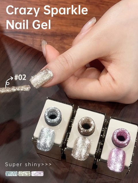 XEIJAYI Glitzer-Nagelgel-Set, 15 ml, #02 - Bild 1