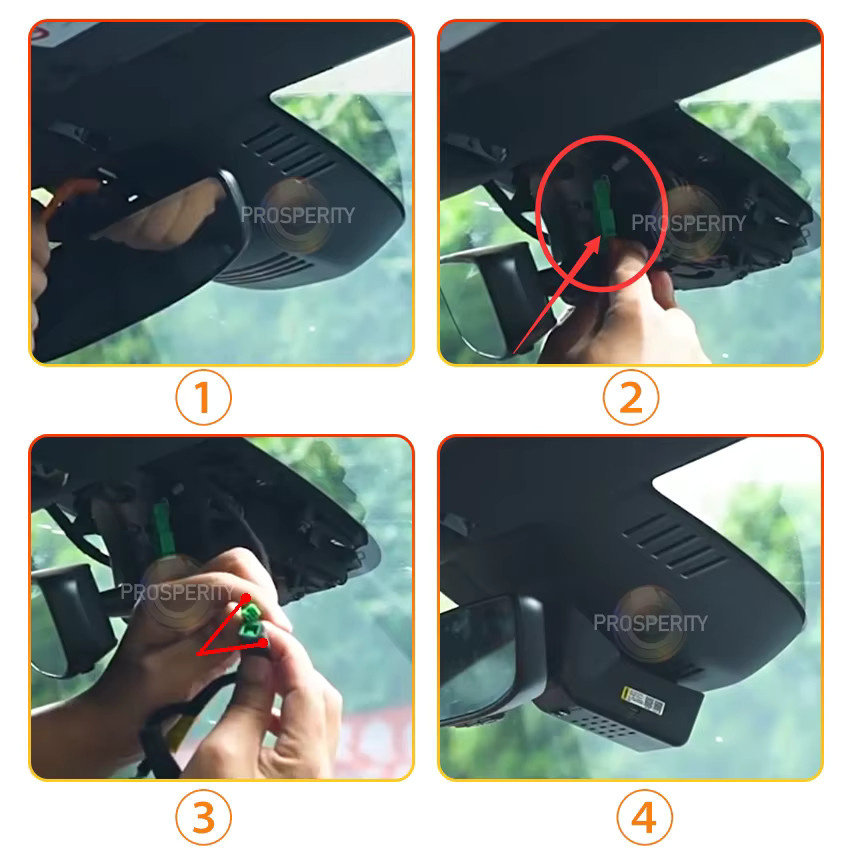 CARBAOHUI Dash Cam 4K UHD Video Recorder für Polestar 2, Schwarz - Bild 3