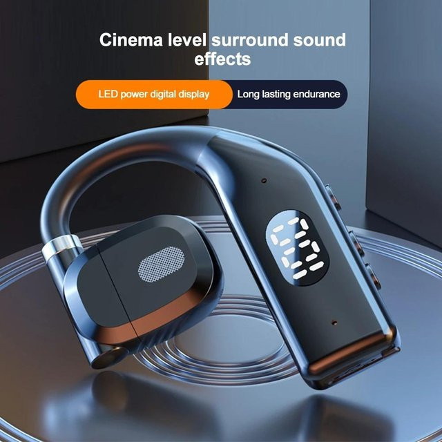 Kebidumei Kabellose Bluetooth 5.3 Kopfhörer TWS Hi-Fi Stereo Sport-Ohrhörer mit Geräuschunterdrückung in Schwarz - Bild 1