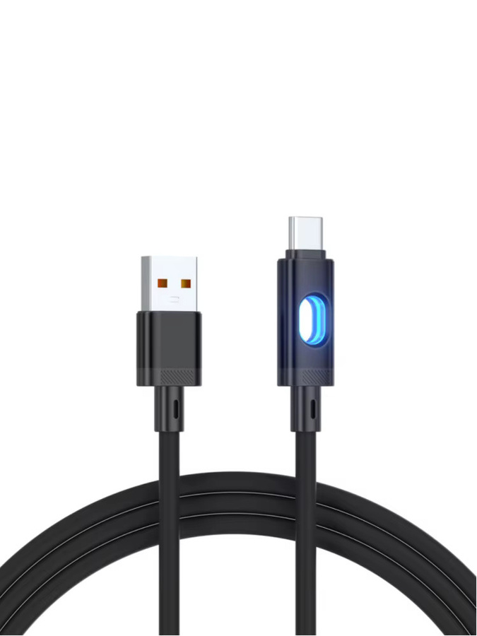60 W USB Typ C auf Typ C Schnellladegerät und Datenkabel mit LED-Anzeige in Schwarz - Bild 5